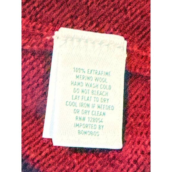 Bonobos Men's Red Sweater Dalmation on a Sled Merino Wool Size XL NWT - Picture 4 of 6